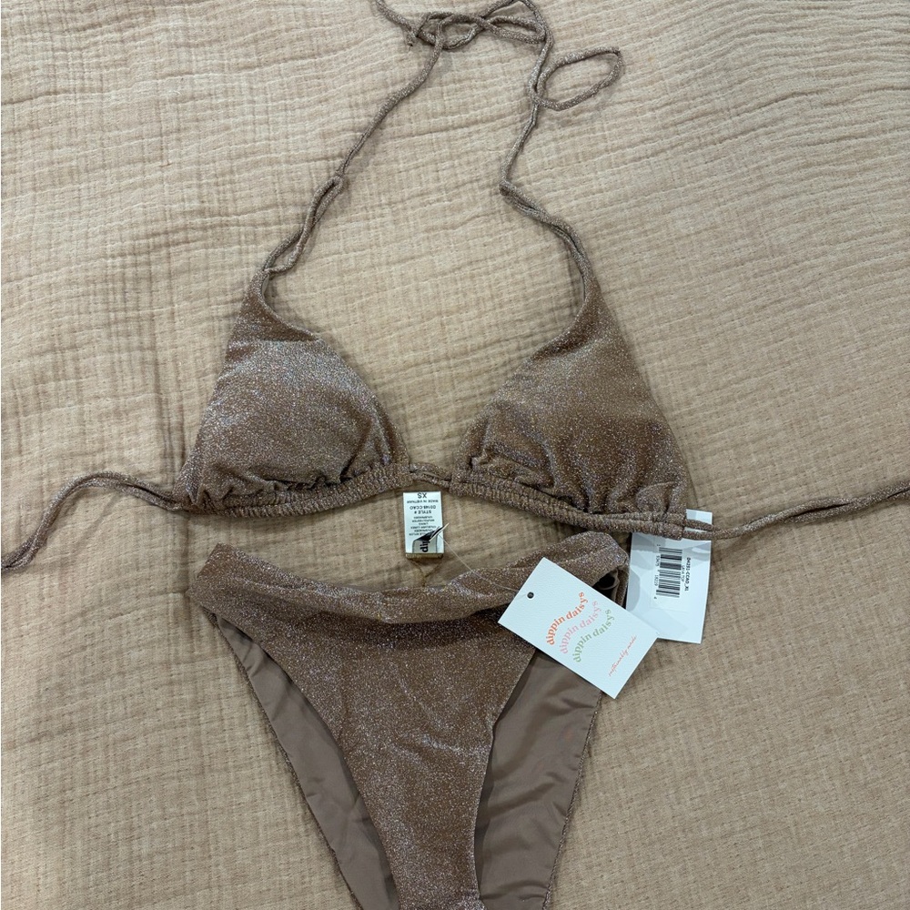 Dippin' Daisy's Glittery Tan Bikini